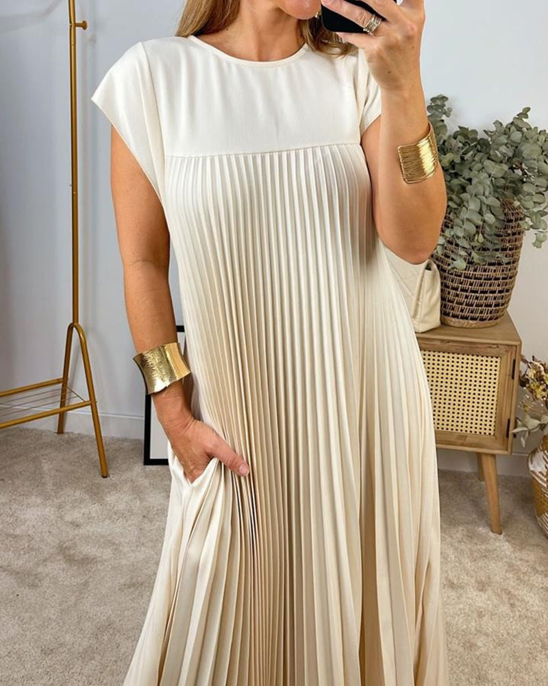 Mathilda | Elegant Pleated Dress