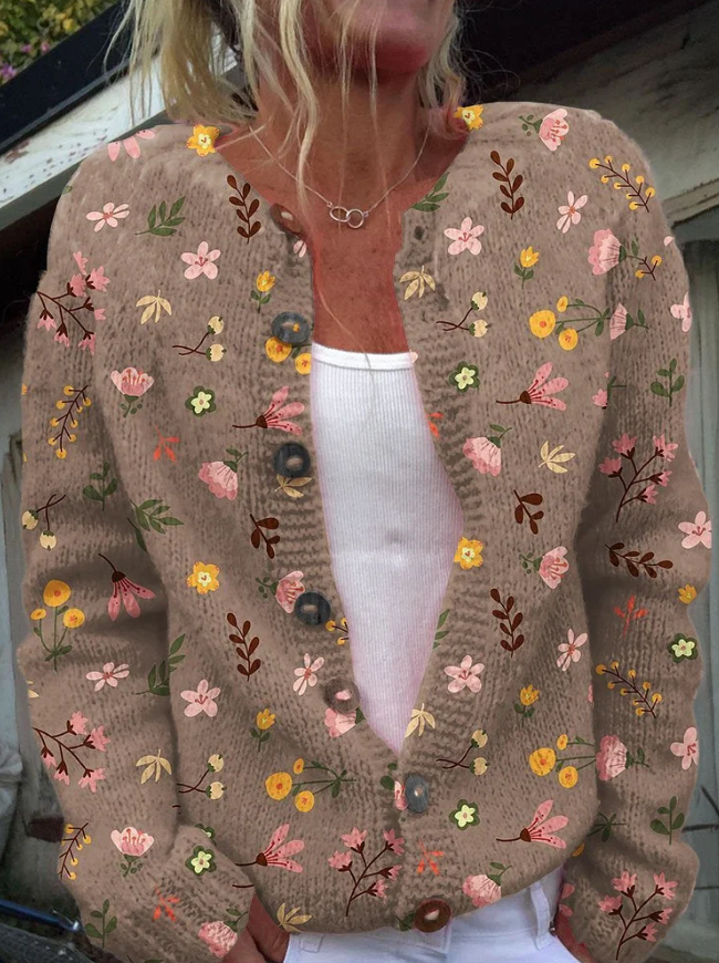 Tamara - Cardigan with floral print