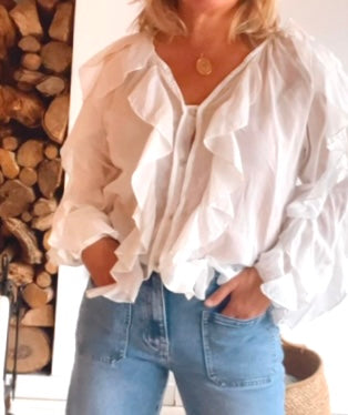 Alana | Elegant Ruffled Blouse