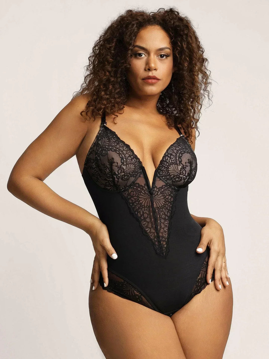 Isolde | Bodysuit with deep v-neck