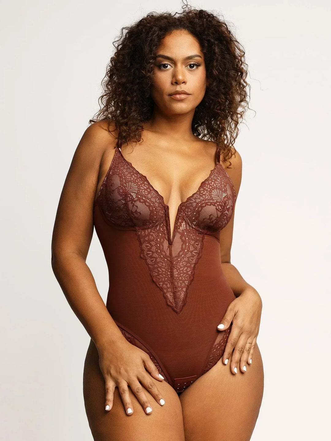 Isolde | Bodysuit with deep v-neck