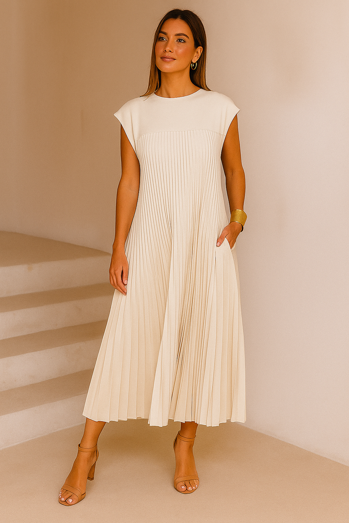 Mathilda | Elegant Pleated Dress