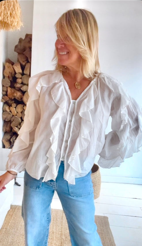 Alana | Elegant Ruffled Blouse