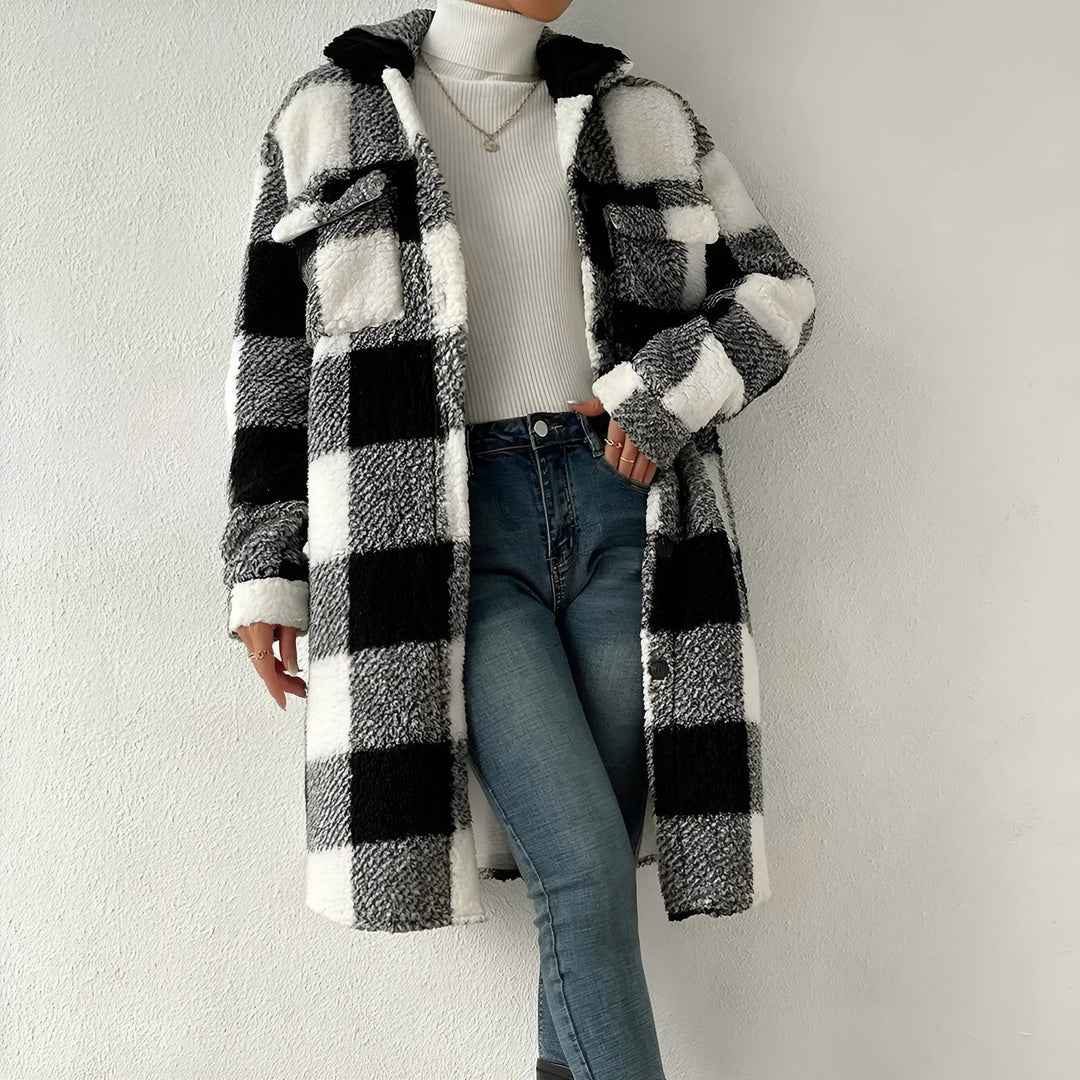 Estella - Plaid Trench Coat