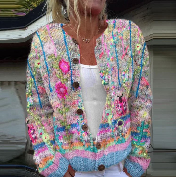 Fiona - Cardigan with floral print