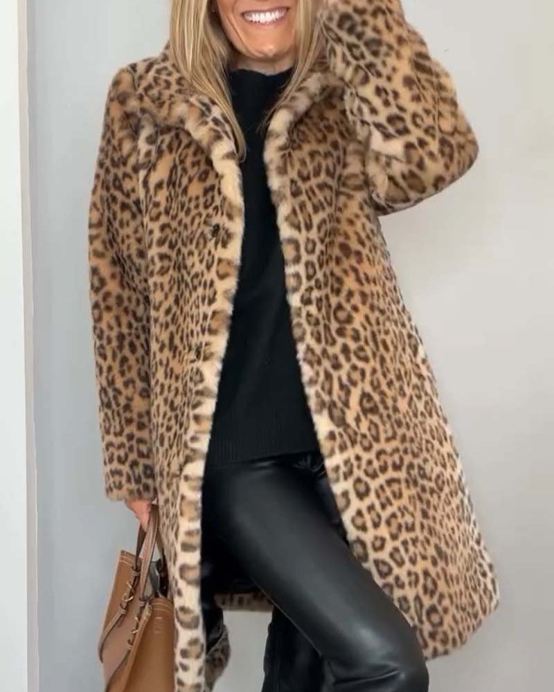 Leah - Leopard Print Coat